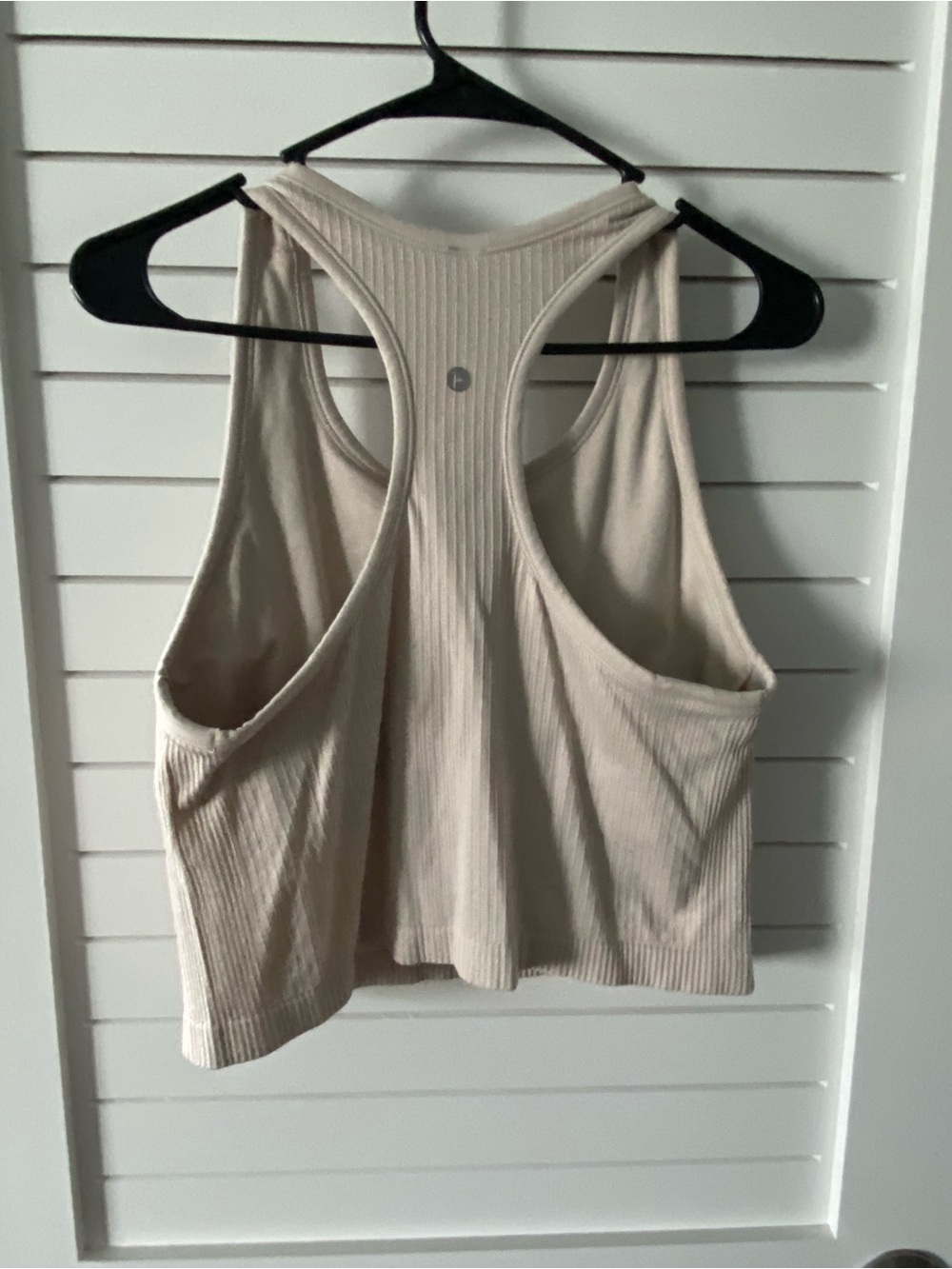 90 Degree Reflex Ribbed Athletic Tank Set Cream and Black Size XL - Picture 10 of 11